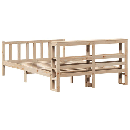Letto senza Materasso 140x200 cm in Legno Massello di Pino | homemem39