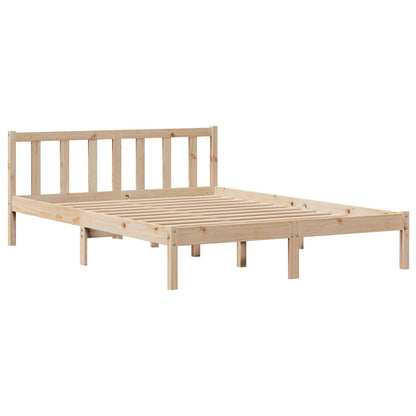 Letto senza Materasso 140x200 cm in Legno Massello di Pino | homemem39