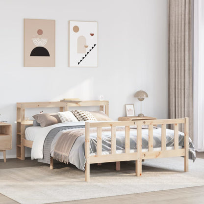 Letto senza Materasso 140x200 cm in Legno Massello di Pino | homemem39