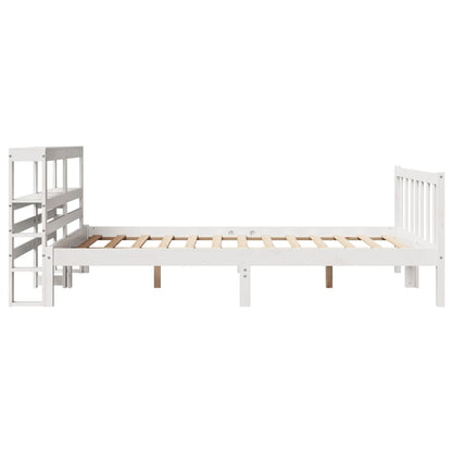 Letto senza Materasso Bianco 140x200 cm Legno Massello di Pino - homemem39