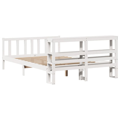 Letto senza Materasso Bianco 140x200 cm Legno Massello di Pino - homemem39