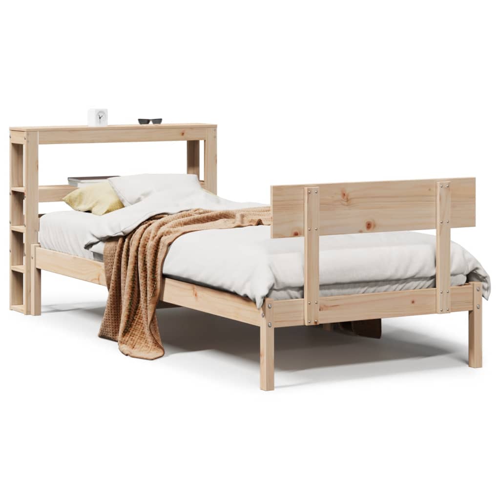 Letto senza Materasso 90x200 cm in Legno Massello di Pino - homemem39