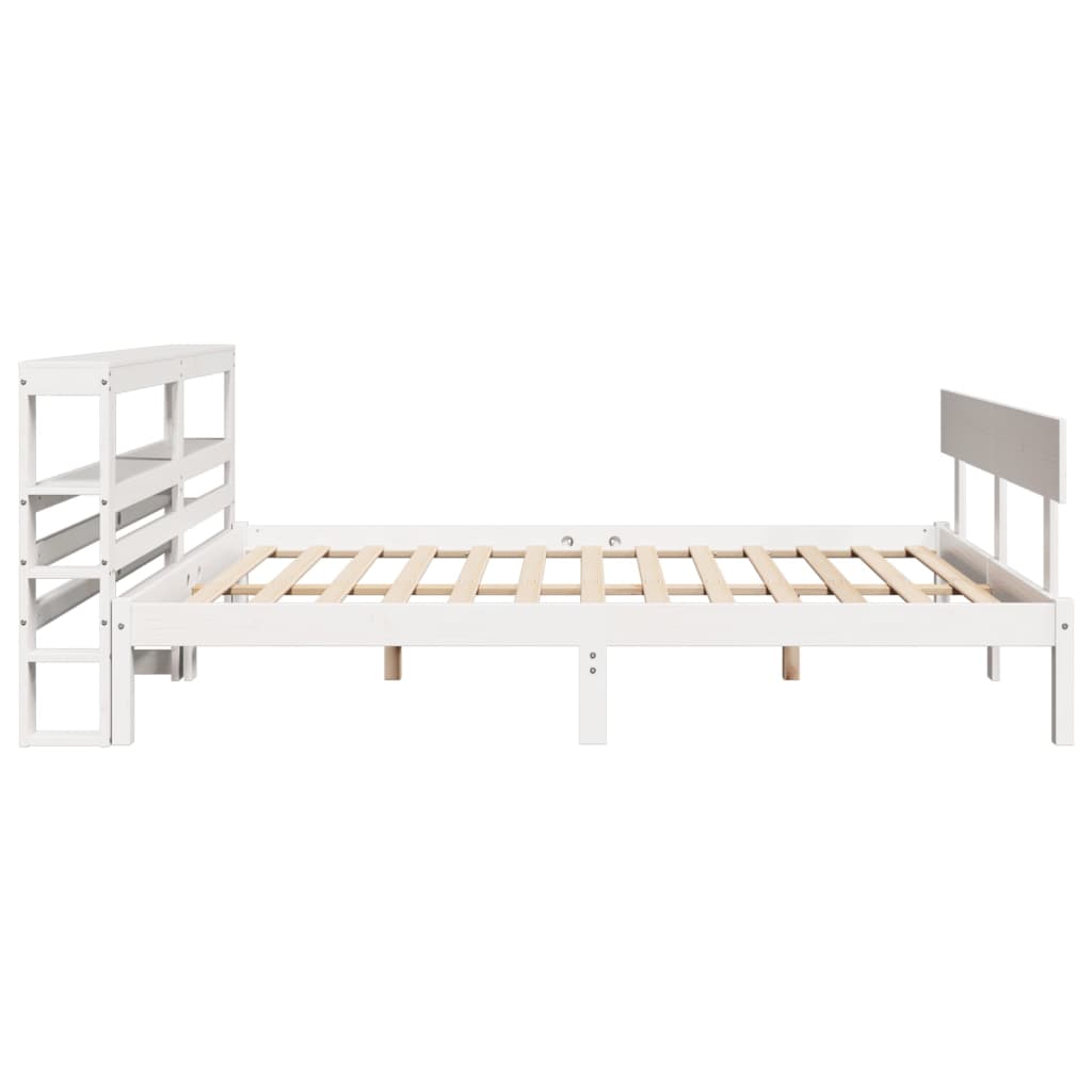 Letto senza Materasso Bianco 120x200 cm Legno Massello di Pino - homemem39