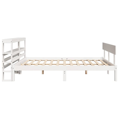 Letto senza Materasso Bianco 120x200 cm Legno Massello di Pino - homemem39