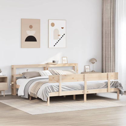 Letto senza Materasso 180x200 cm in Legno Massello di Pino - homemem39