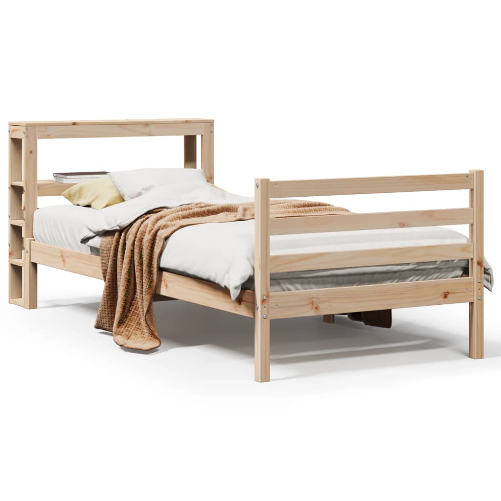 Letto senza Materasso 75x190 cm in Legno Massello Pino - homemem39