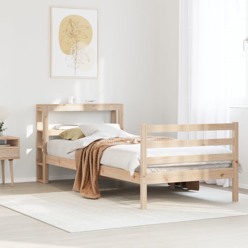 Letto senza Materasso 90x190 cm in Legno Massello di Pino