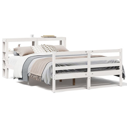 Letto senza Materasso Bianco 160x200 cm Legno Massello di Pino