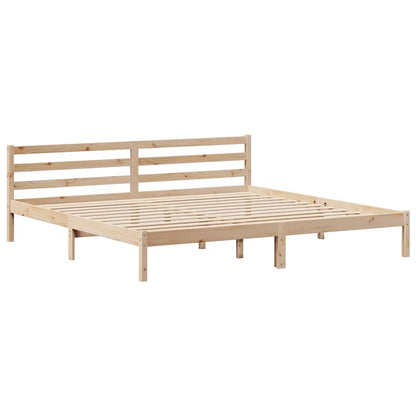 Letto senza Materasso 200x200 cm in Legno Massello di Pino - homemem39