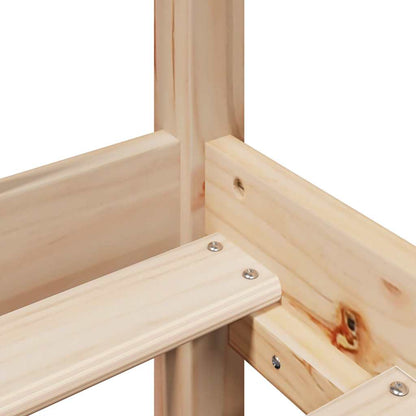 Letto senza Materasso 200x200 cm in Legno Massello di Pino - homemem39