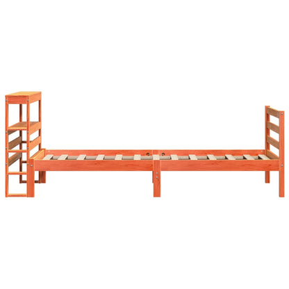 Letto senza Materasso Marrone Cera 75x190 cm in Legno di Pino | homemem39