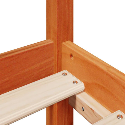 Letto senza Materasso Marrone Cera 75x190 cm in Legno di Pino | homemem39