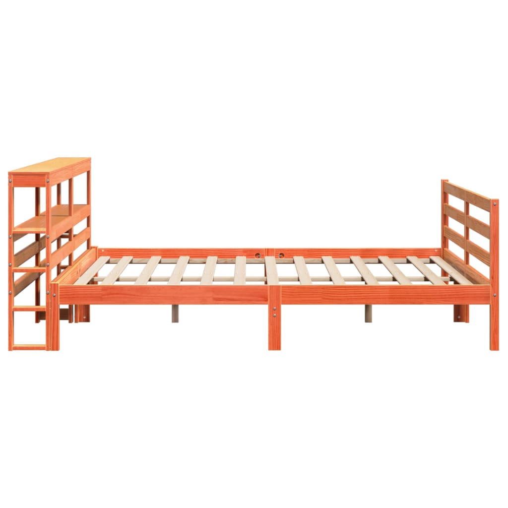 Letto senza Materasso Marrone Cera 200x200 cm in Legno di Pino | homemem39