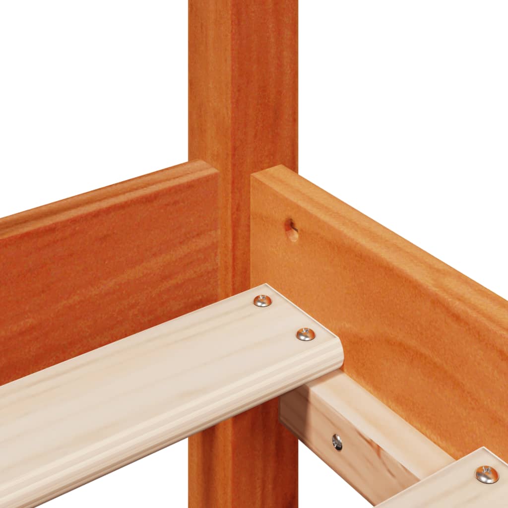 Letto senza Materasso Marrone Cera 200x200 cm in Legno di Pino | homemem39