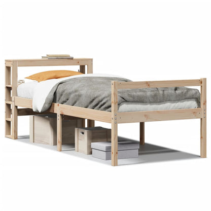 Letto per Anziani con Testiera 75x190 cm Legno Massello di Pino | homemem39