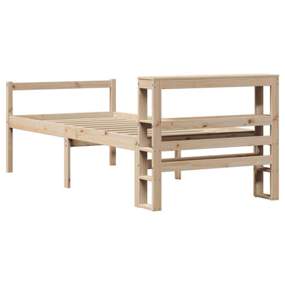 Letto per Anziani con Testiera 75x190 cm Legno Massello di Pino | homemem39