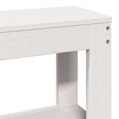 Letto Anziani con Testiera Bianco 75x190cm Legno Massello Pino | homemem39