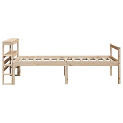 Letto per Anziani con Testiera 90x190 cm Legno Massello Pino | homemem39