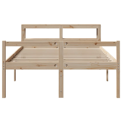 Letto per Anziani con Testiera 120x190 cm Legno Massello Pino | homemem39
