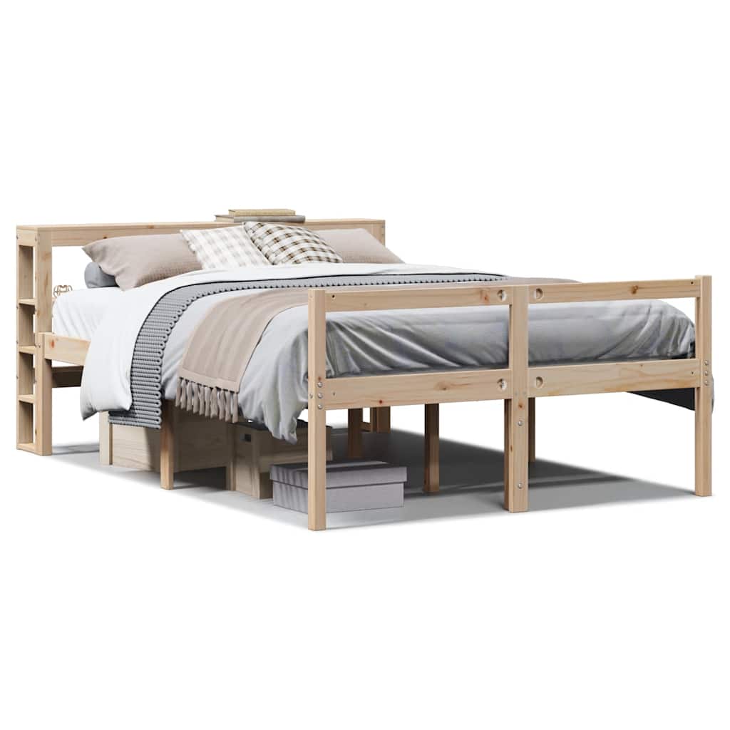 Letto per Anziani con Testiera 120x200 cm Legno Massello Pino | homemem39
