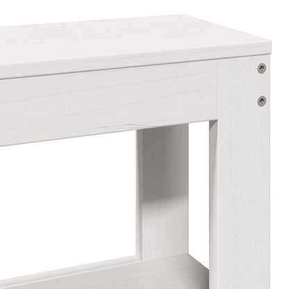 Letto Anziani con Testiera Bianco 120x200cm Legno Massello Pino | homemem39