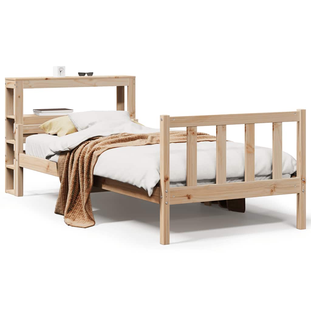 Letto senza Materasso 90x190 cm in Legno Massello di Pino