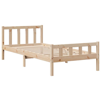 Letto senza Materasso 90x190 cm in Legno Massello di Pino