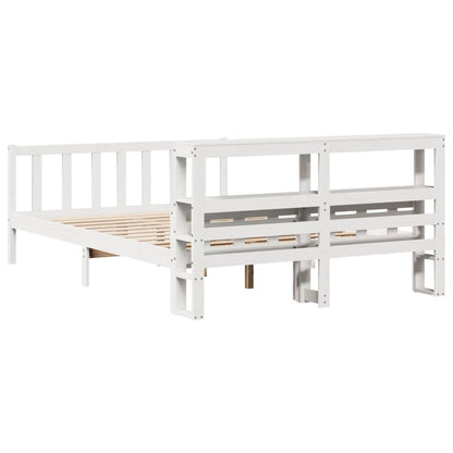 Letto senza Materasso Bianco 150x200 cm Legno Massello di Pino - homemem39