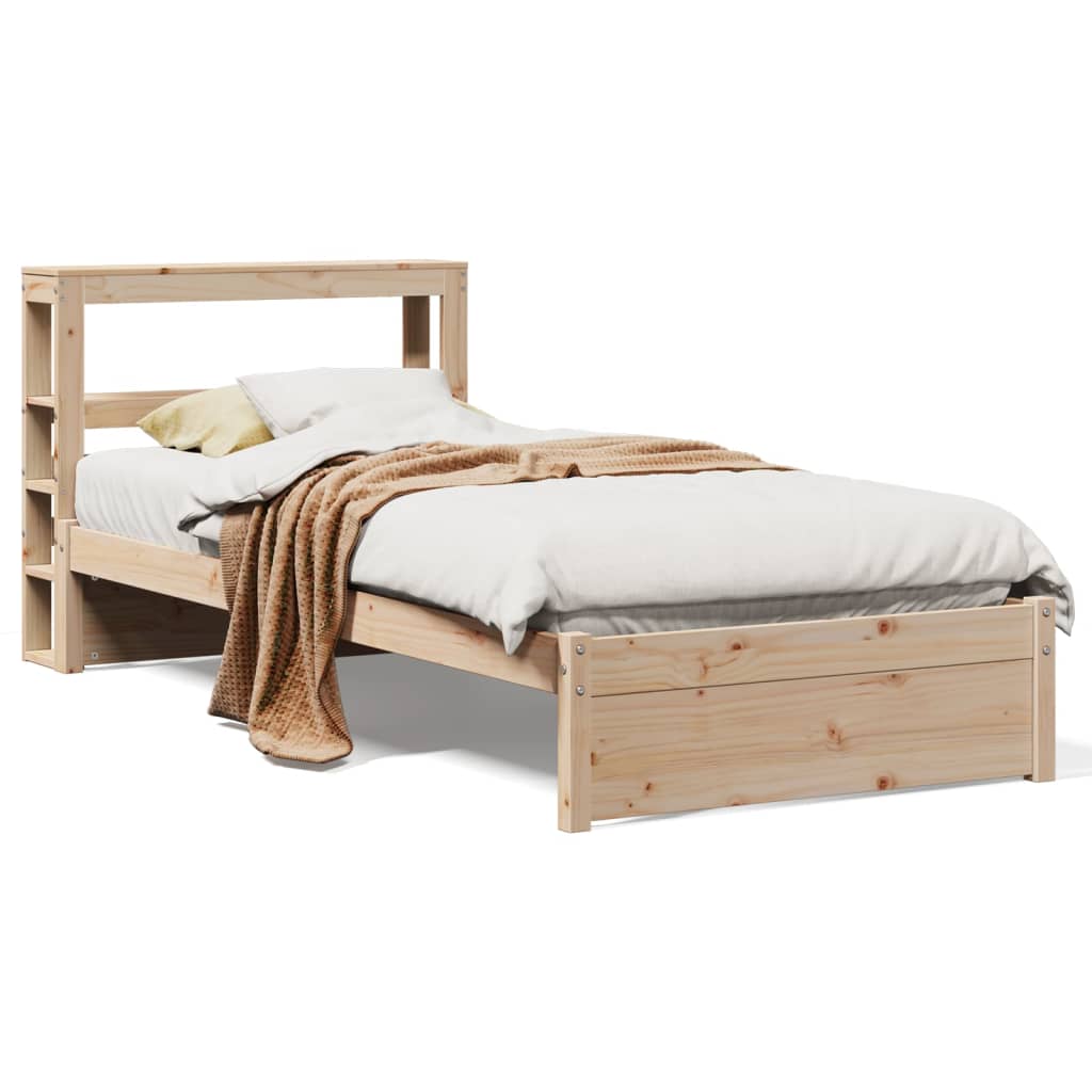 Giroletto con Testiera 75x190 cm in Legno Massello di Pino | homemem39