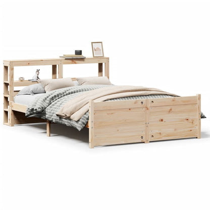 Giroletto con Testiera 140x190 cm in Legno Massello di Pino | homemem39