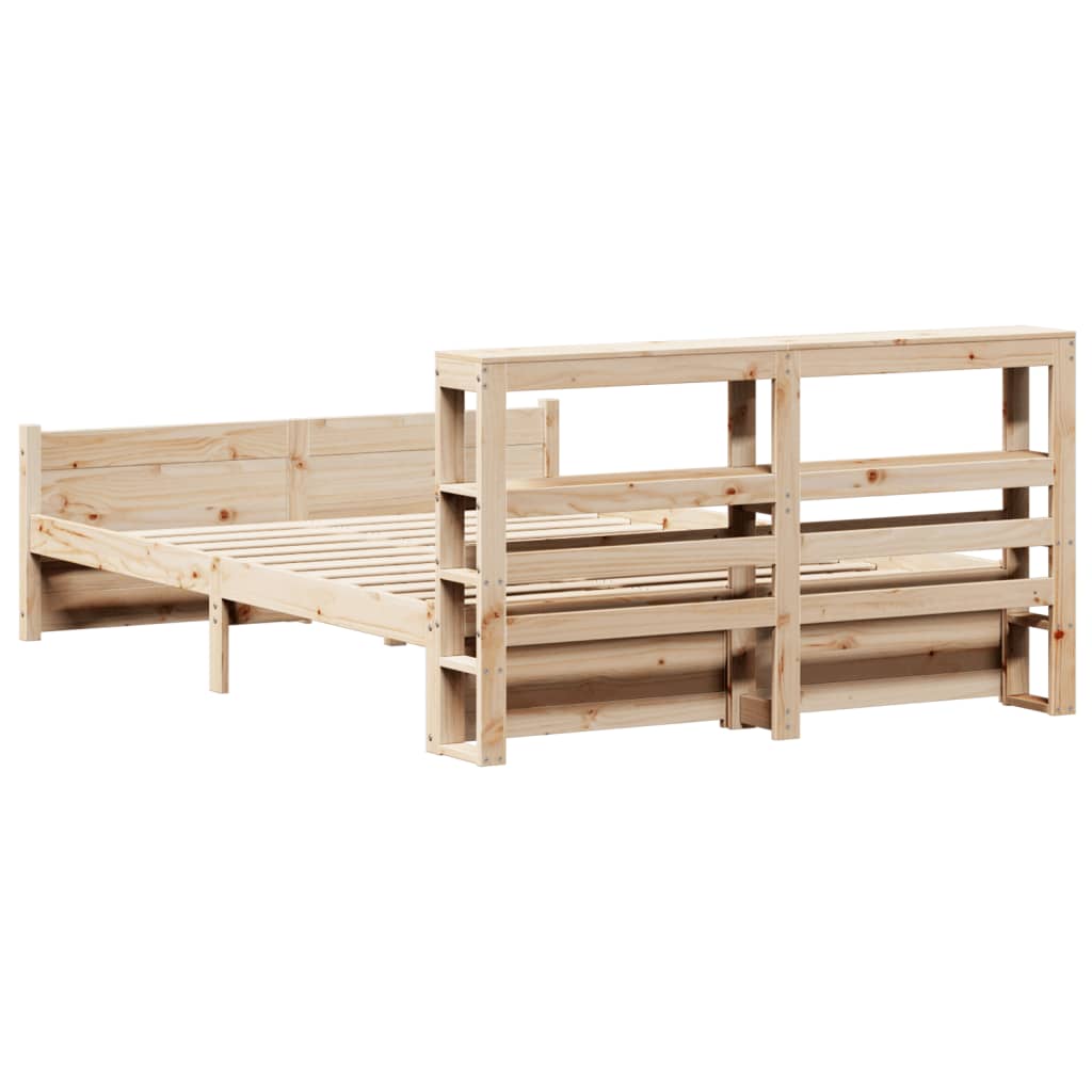 Giroletto con Testiera 140x190 cm in Legno Massello di Pino | homemem39