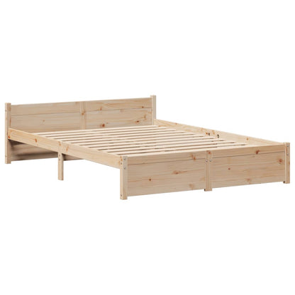Giroletto con Testiera 140x200 cm in Legno Massello di Pino | homemem39