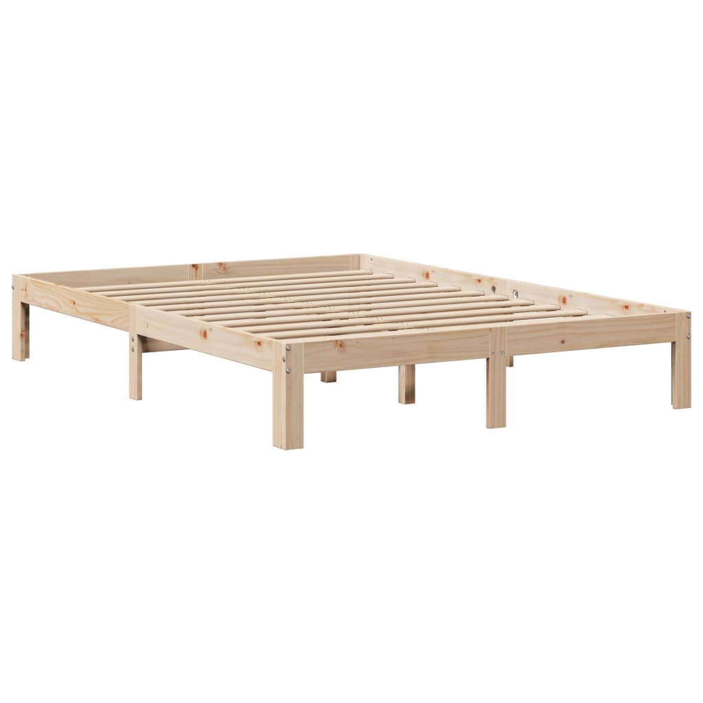 Giroletto con Testiera 140x190 cm in Legno Massello di Pino | homemem39