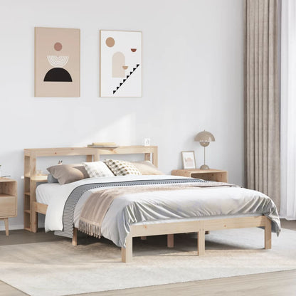 Giroletto con Testiera 140x190 cm in Legno Massello di Pino | homemem39