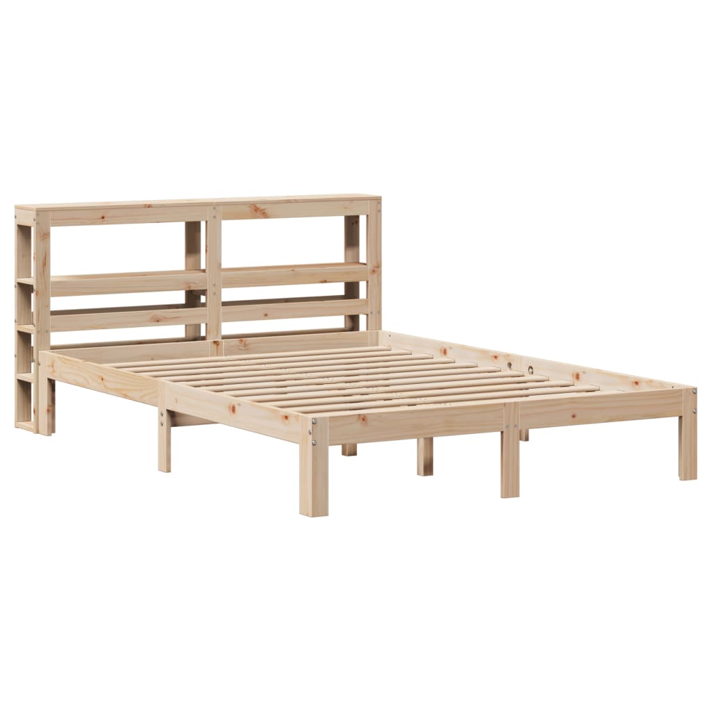 Giroletto con Testiera 140x200 cm in Legno Massello di Pino | homemem39
