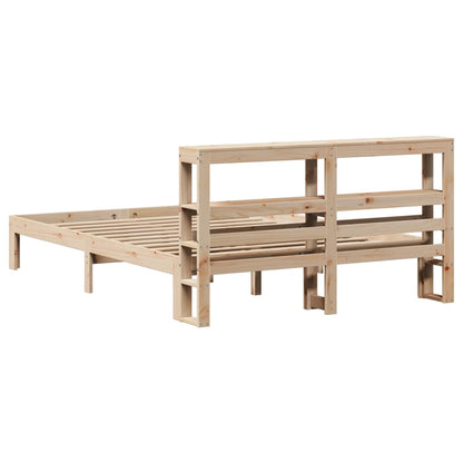 Giroletto con Testiera 140x200 cm in Legno Massello di Pino | homemem39