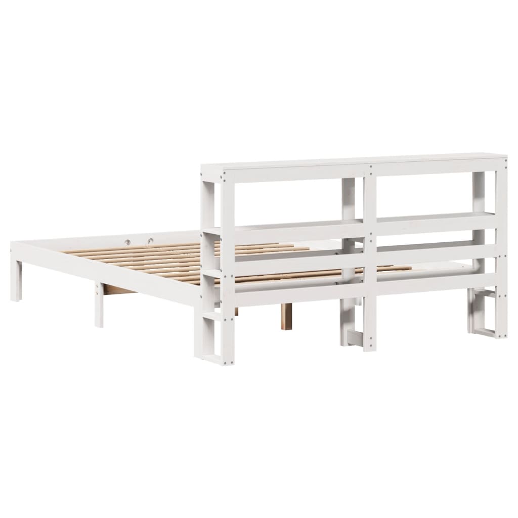 Giroletto con Testiera senza Materasso Bianco 160x200 cm | homemem39