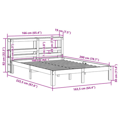 Giroletto con Testiera senza Materasso Bianco 160x200 cm | homemem39