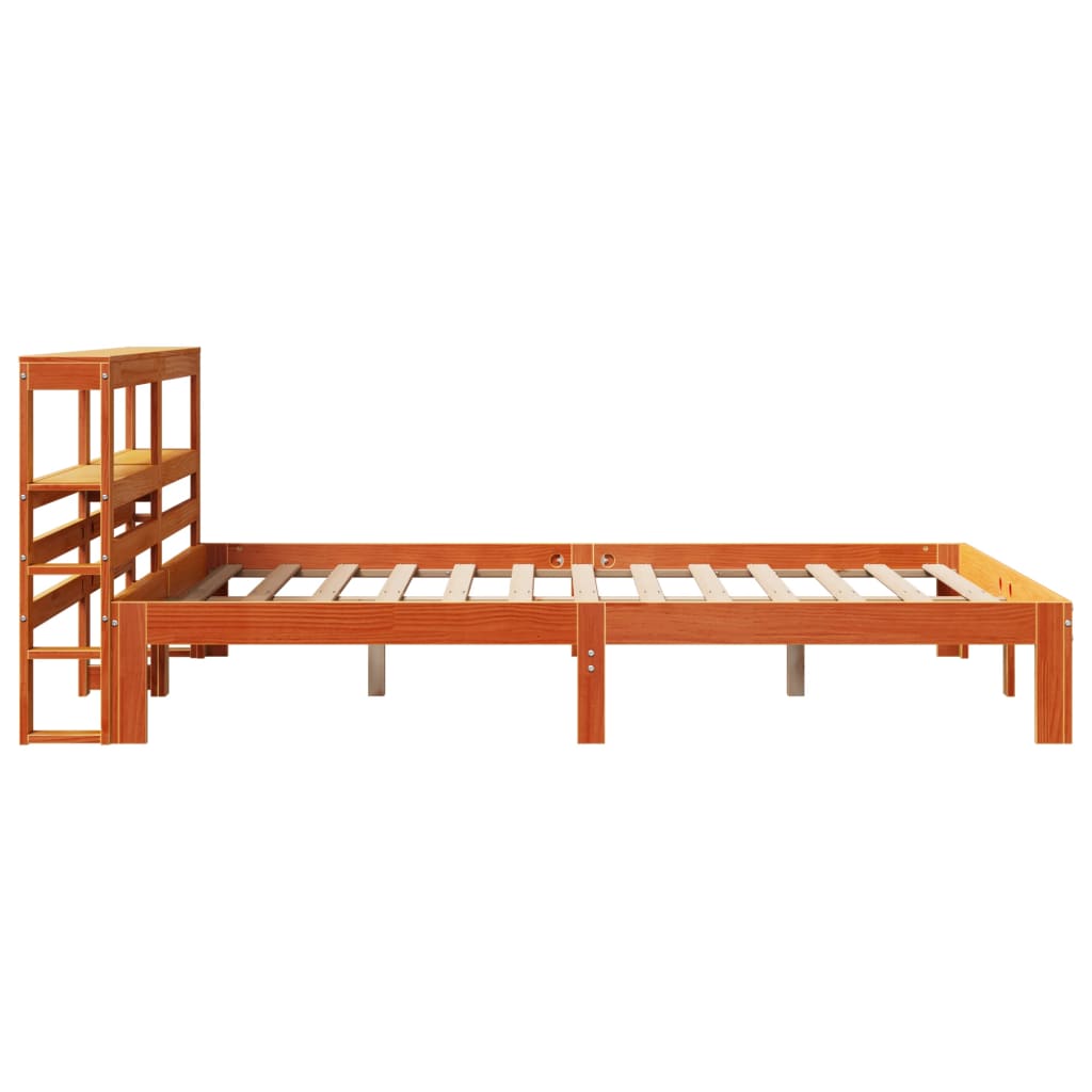 Letto senza Materasso Marrone Cera 135x190 cm in Legno di Pino | homemem39