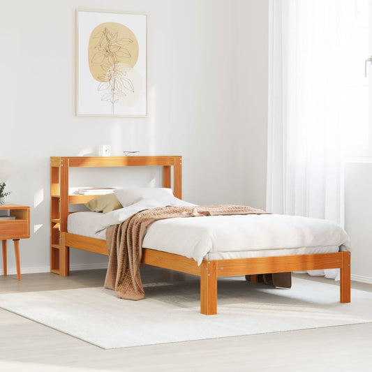 Letto senza Materasso Marrone Cera 100x200 cm in Legno di Pino - homemem39