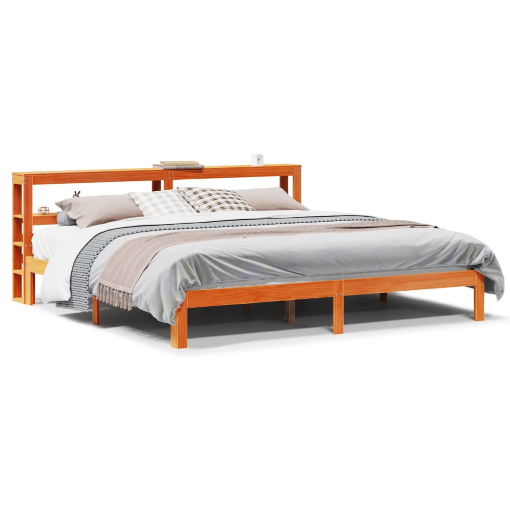 Letto senza Materasso Marrone Cera 180x200 cm in Legno di Pino - homemem39