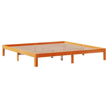 Letto senza Materasso Marrone Cera 180x200 cm in Legno di Pino - homemem39