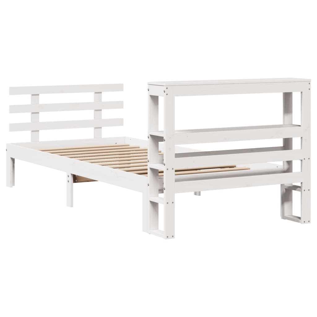 Giroletto con Testiera senza Materasso Bianco 90x190 cm - homemem39