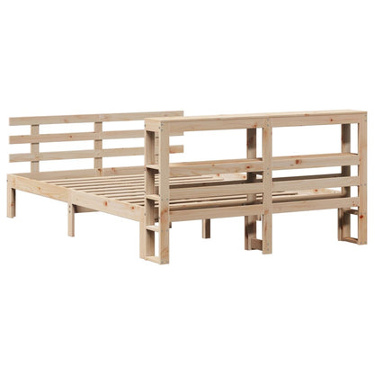 Giroletto con Testiera 140x190 cm in Legno Massello di Pino | homemem39