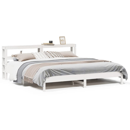 Giroletto senza Materasso Bianco 200x200 cm Legno Massello Pino | homemem39