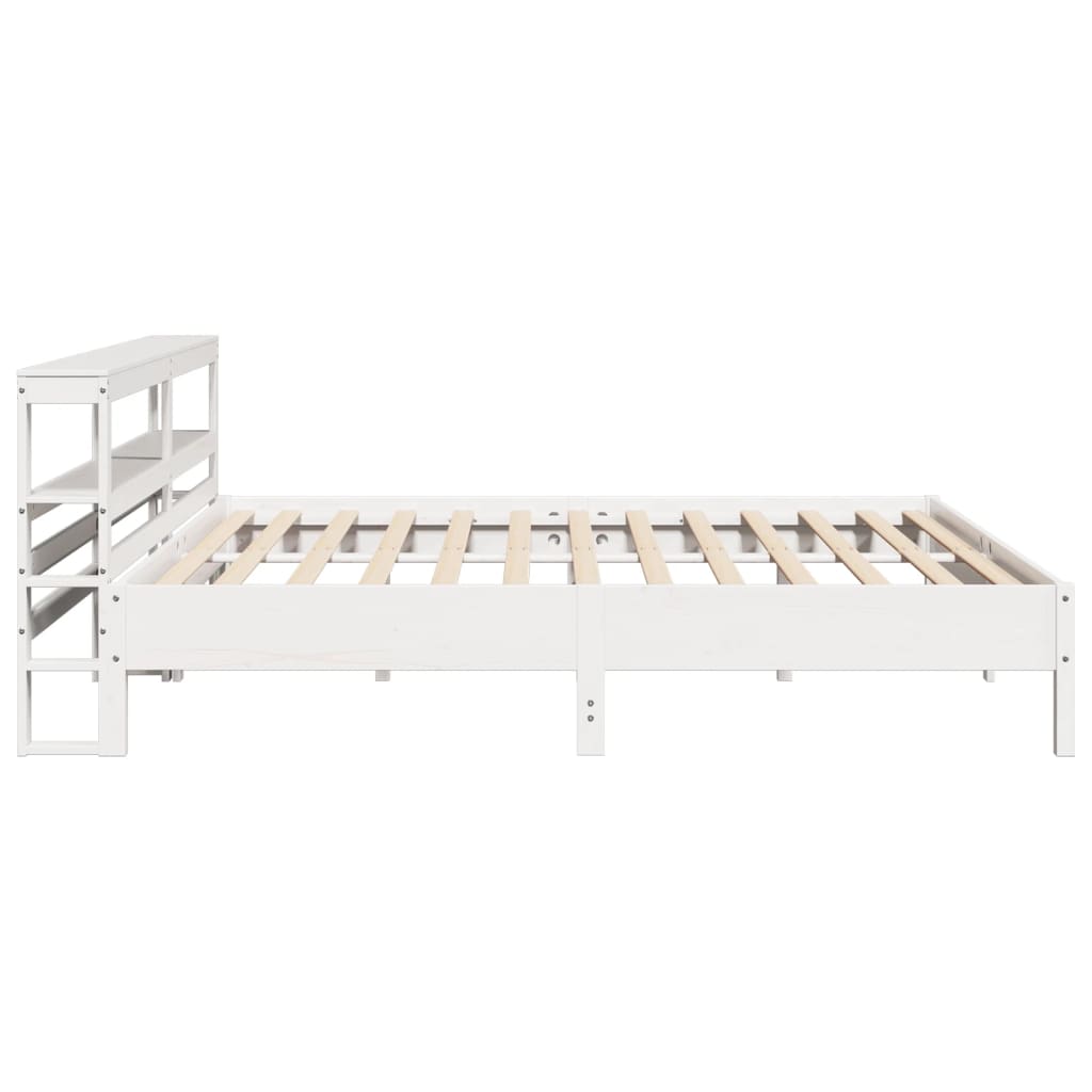 Giroletto senza Materasso Bianco 200x200 cm Legno Massello Pino | homemem39
