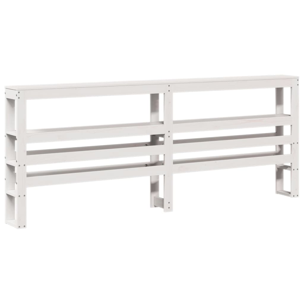 Giroletto senza Materasso Bianco 200x200 cm Legno Massello Pino | homemem39
