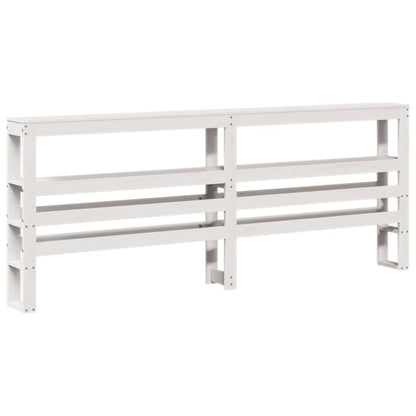 Giroletto senza Materasso Bianco 200x200 cm Legno Massello Pino | homemem39