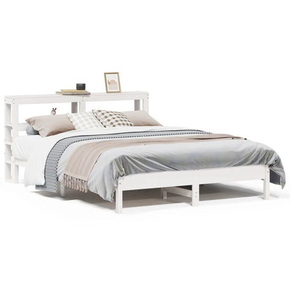 Letto senza Materasso Bianco 150x200 cm Legno Massello di Pino - homemem39