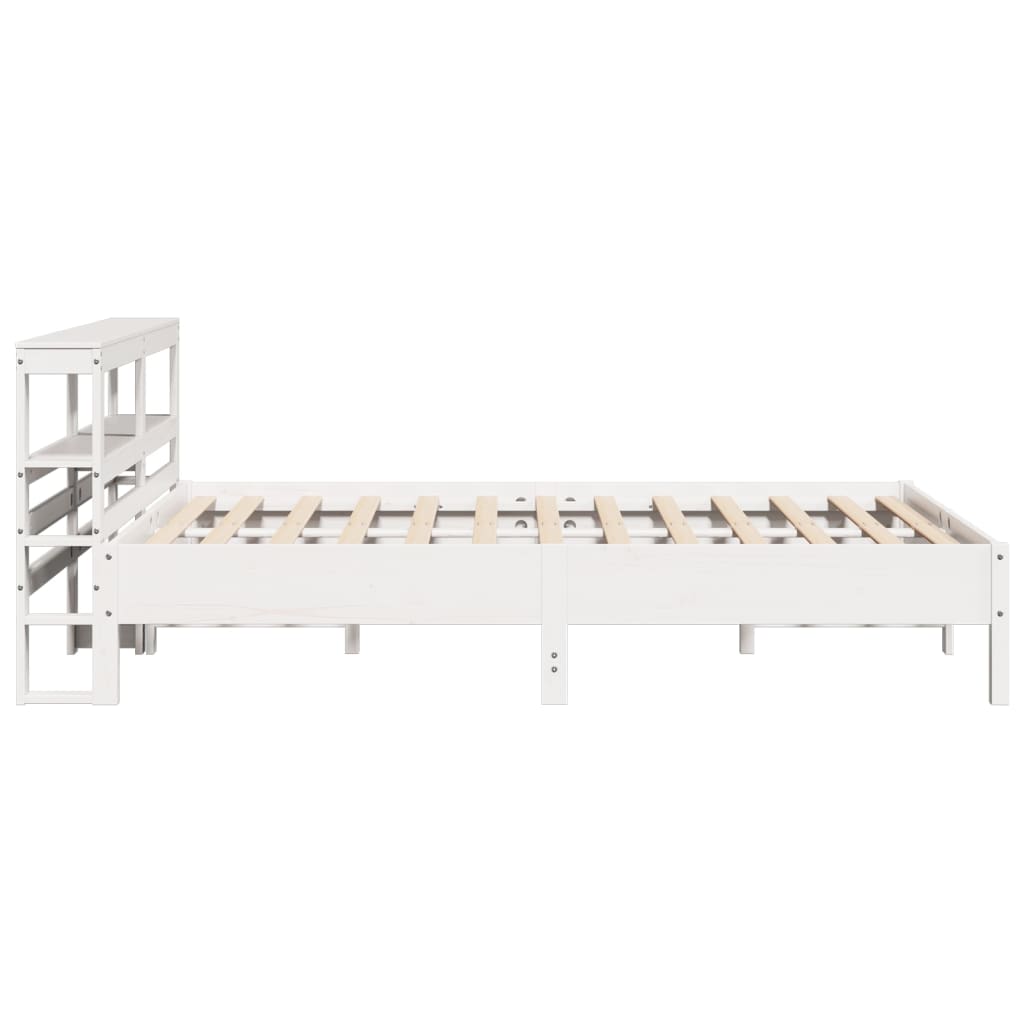 Letto senza Materasso Bianco 140x200 cm Legno Massello di Pino - homemem39